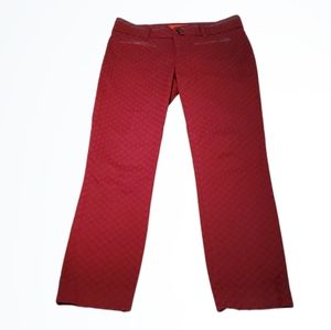 Cartonnier Dark Red Charlie Ankle Slim Fit Jeans Size 2 Waist 28 Inches